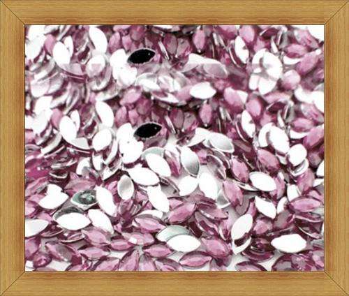 Marquise Flatback Facetted Rhinestones -PINK(8mmx4mm) - Pack of 25