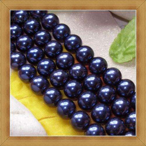 Midnight Blue Glass Pearls(4mm) - Strand of +/- 100 Beads