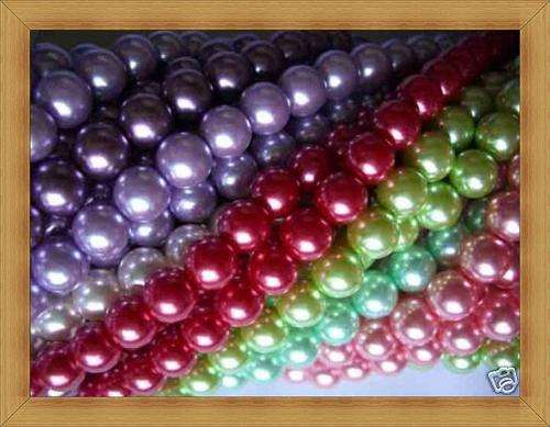 BULK!!!!!!! SPECIAL OFFER- Glass Pearls(8mm) - 10 Strands( +/-550 Pearls)
