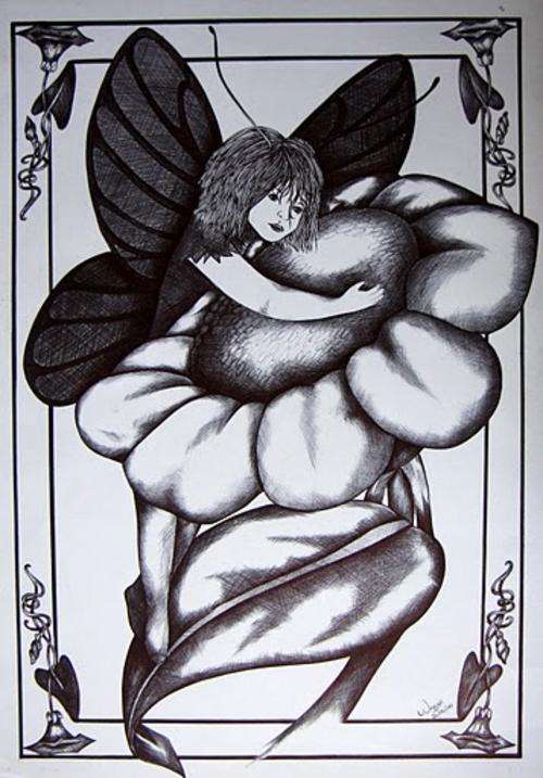 INK DRAWING (One) by Linda Visser