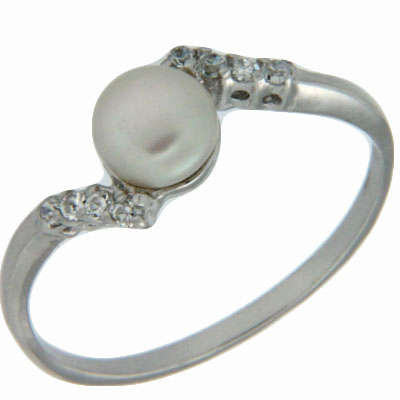 Solid 925 Sterling Silver & CZ ring size 7# + 1.54g