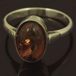 Original KAM jewelry: 925 Sterling Silver and Natural Amber ring