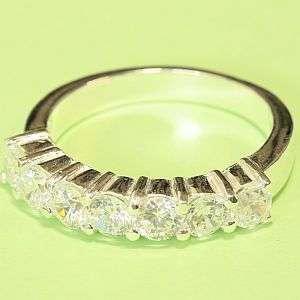 925 sterling silver ring with lab diamonds: ring size 7