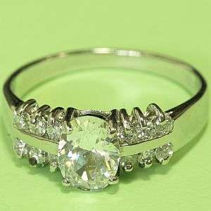 925 sterling silver ring with lab diamonds: ring size 8.5