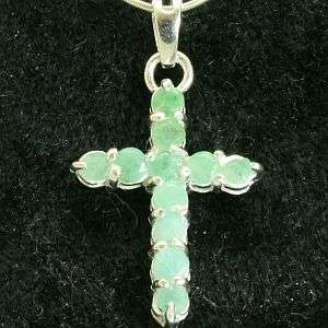 925 sterling silver pendant with natural mined Emerald