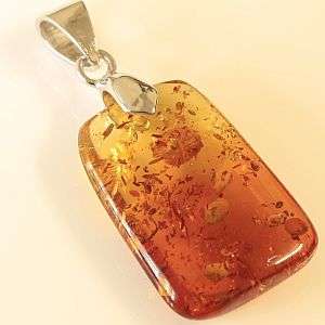 925 Sterling silver & 100% Natural Amber pendant