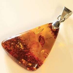 925 Sterling silver & 100% Natural Amber pendant