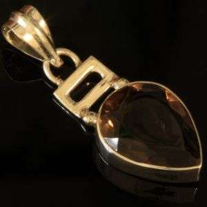 925 Sterling silver pendant with natural Smokey Quartz