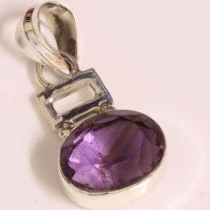 925 Sterling silver pendant with natural Amethyst