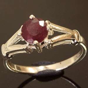 925 Sterling silver ring, with natural ruby: size: 7.5