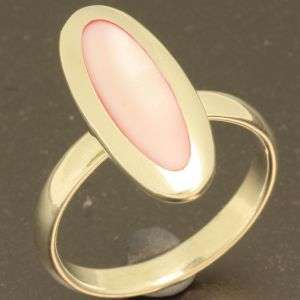 Solid 925 Sterling silver with natural Mother Of Pearl ring, size 6