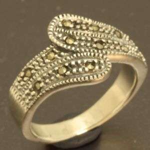 Solid 925 Sterling silver ring with natrual pyrite, size 8