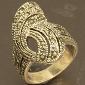 Solid 925 Sterling silver ring with natrual pyrite, size 7