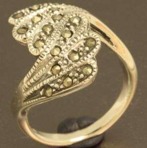 Solid 925 Sterling silver ring with natrual pyrite, size 7