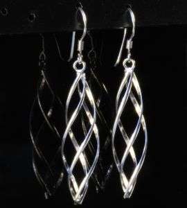 Solid 925 Sterling silver crystal earring