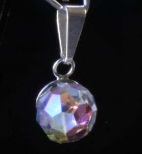 Solid 925 Sterling silver crystal pendant