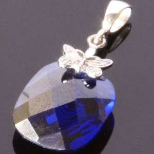 Solid 925 Sterling Silver & Crystal Pendant