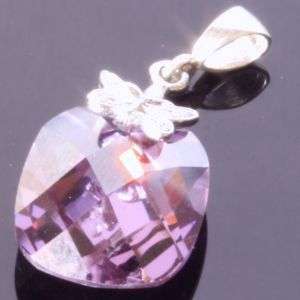 Solid 925 Sterling Silver & Crystal Pendant