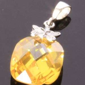 Solid 925 Sterling Silver & Crystal Pendant