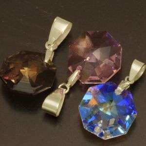 Solid 925 Sterling Silver & Crystal Pendant