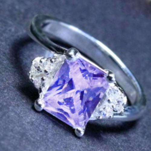 Solid 925 Sterling Silver & CZ ring size 9# + 3.32g