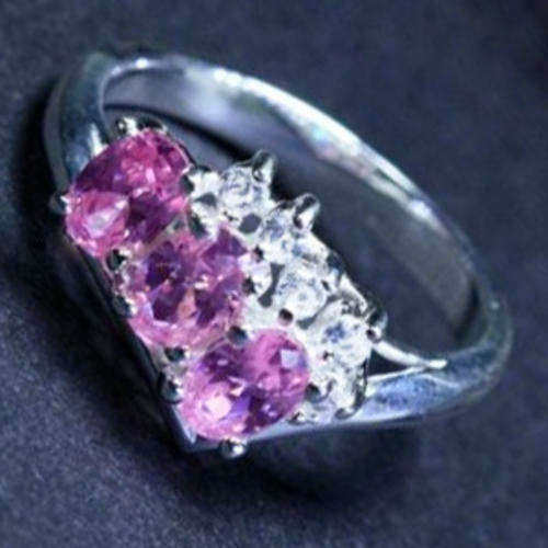 Solid 925 Sterling Silver  & CZ Ring size 9# + 3.89g