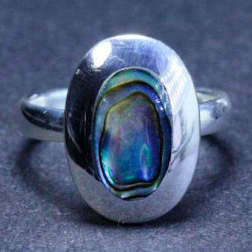 Solid 925 Sterling Silver + MOP ring size 7# + 3.91g