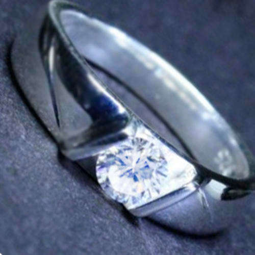 Solid 925 Sterling Silver & CZ ring size  7# + 3.59g