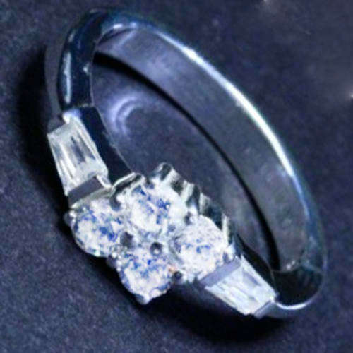 Solid 925 Sterling Silver & CZ ring size 7# + 4.41g