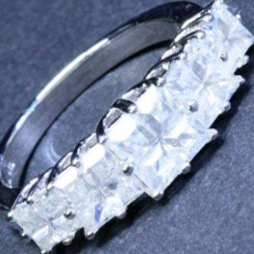 Solid 925 Sterling Silver & CZ ring size 7# + 3.83g