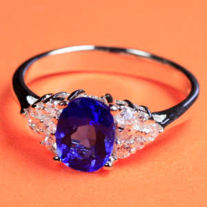 Solid 925 Sterling Silver & CZ ring size 7# + 2.70g