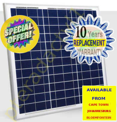 30w SOLAR PANEL POLYCRYSTALLINE ENERSOL (18v) ON SPECIAL ex CPT/JHB/BFN