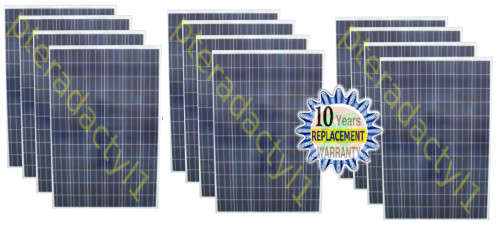 300w x12 SOLAR PANELS POLYCRYSTALLINE ENERSOL (36v) ex CPT/JHB