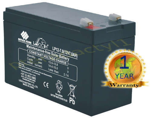 7Ah 12v AGM/GEL LEOCH Deep Cycle battery