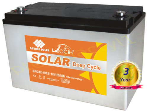 100A/H 12v AGM & GEL LEOCH SOLAR DEEP CYCLE BATTERY - Free Shipping to Gauteng main centres