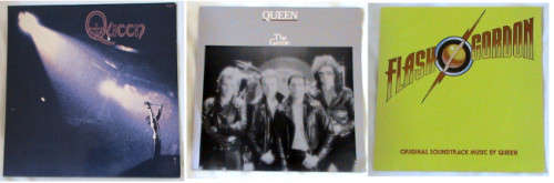 QUEEN collection 3 LP Vinyls: Queen (1973- Hard to find), The Game (1980) and Flash Gordon (1980)