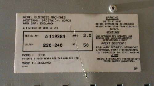 REXEL FB90 Thermal Binder