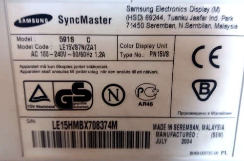 SAMSUNG SyncMaster 591S CRT colour monitor