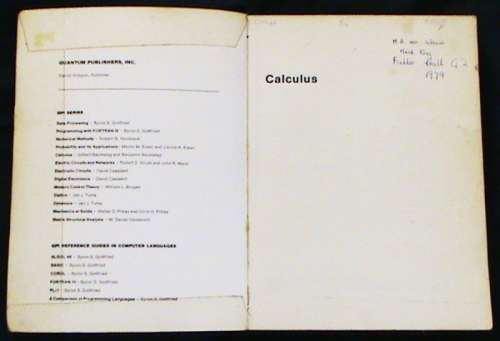 CALCULUS - 3 book job lot.