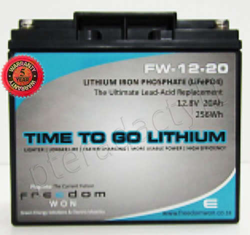 LiFePO4 20Ah 12v 256Wh Freedom Won Lithium Ion Battery - Auxillary Range