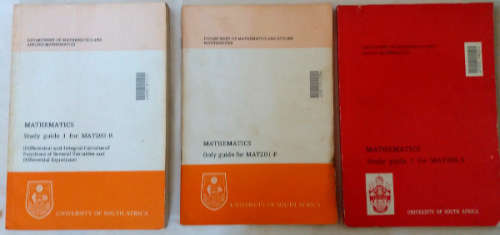 Mathematics collection of study and guide books - English except for 2 in Afrikaans