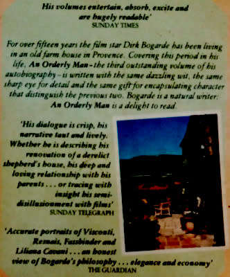 Dirk Bogarde - A Postillion Struck by Lightning, 1977, An Orderly Man, 1983 and Backcloth, 1986