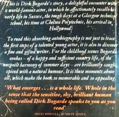Dirk Bogarde - A Postillion Struck by Lightning, 1977, An Orderly Man, 1983 and Backcloth, 1986