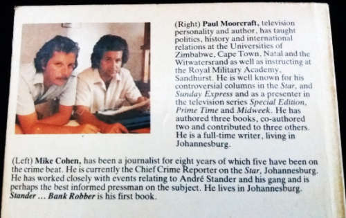 Stander ... Bank Robber by Paul Moorcraft and Mike Cohen  (Galago Publishing 1984 First publication)