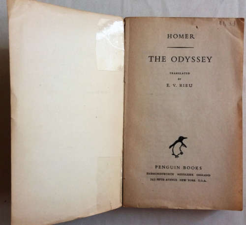 The Odyssey by Homer - a new translation by E.V.Rieu - first Penguin books publication 1945