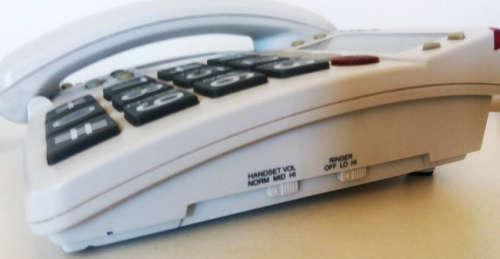 Big Button CLI Telkom Landline Corded telephone with RJ11 to RJ11 10m telephone extension line.