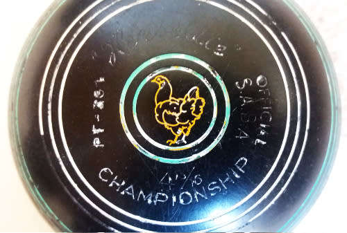 Henselite pt-361 Super Grip Championship Lawn Bowls Black set of 4 in vinyl carry case -Size 4 13/16