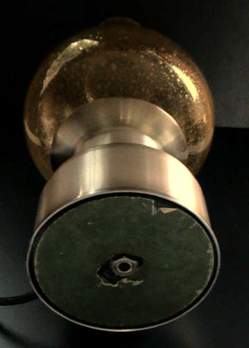 Retro Table Lamp stand with amber glass shade