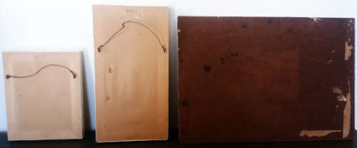 Collection of 3 oil paintings, 2 framed and 1 not