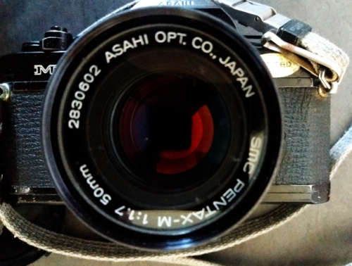 Asahi Pentax MX 35mm SLR Film Camera with SMC Pentax-m 50mm lens extras